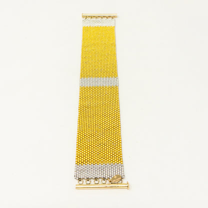 Gold & Silver Plated Glass Bead Cuff
